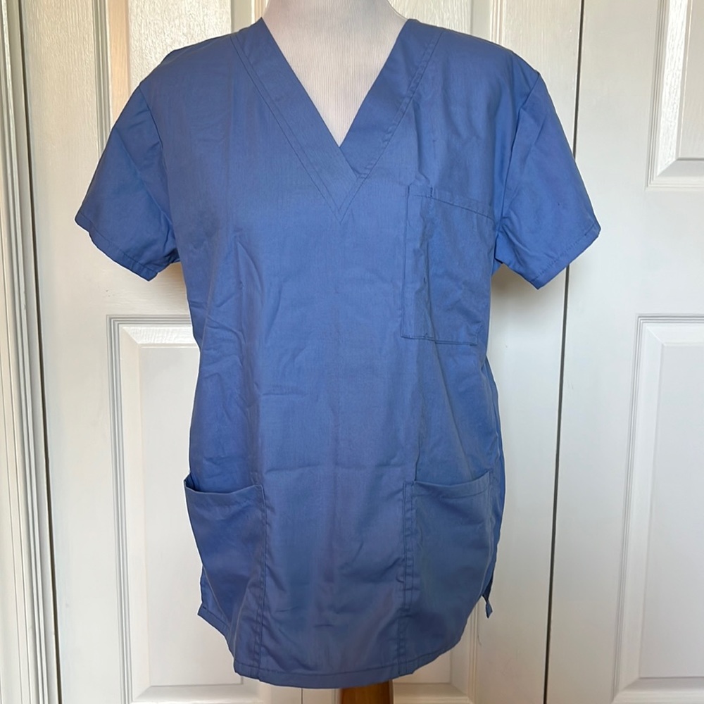 Medical scrubs, top and bottom, blue, sz M